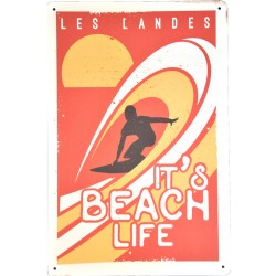 AF17- Lot de 5 Affiches Beach Life Landes- 20x30cm